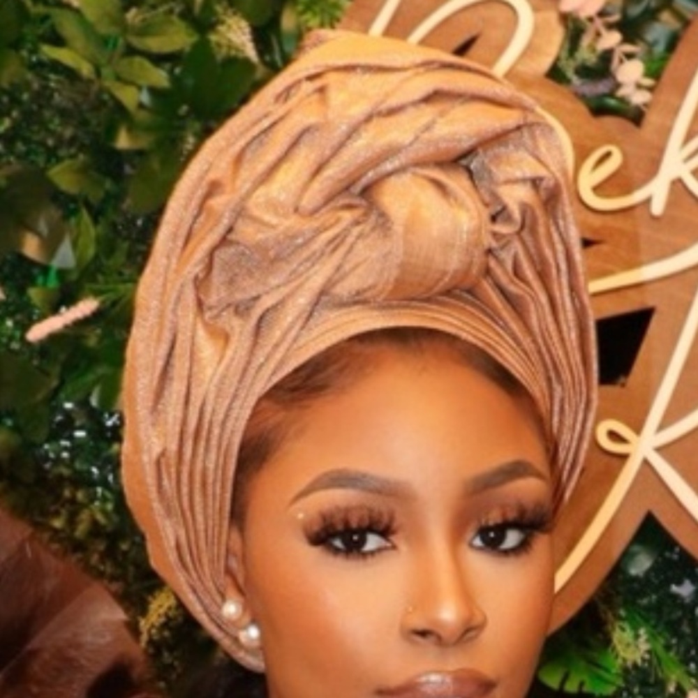 Elegant Peach Headwrap